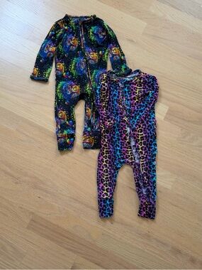 Bums And Roses Bamboo Zippy Little Bum Bums 9-12 M Lion Rainbow Leopard Prints